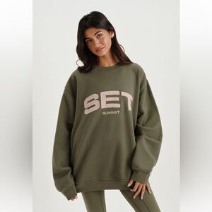 Set Active Staple SET Summit Crewneck Sweatshirt SEDONA XS/S NWT